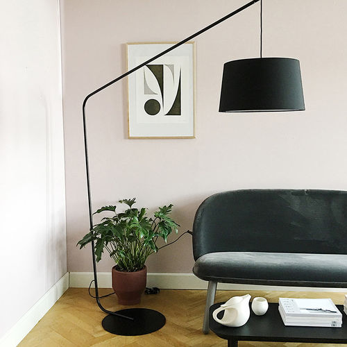 Lampada da terra - LOBBY - Frandsen Lighting - in metallo / in tessuto / contemporanea