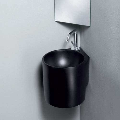 Lavandino sospeso - L315 - A. e T. ITALIA - rotondo / in ceramica
