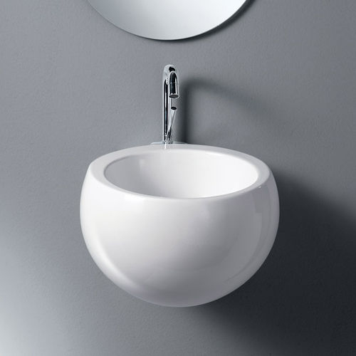 Lavandino sospeso - L312 - A. e T. ITALIA - sferico / in ceramica