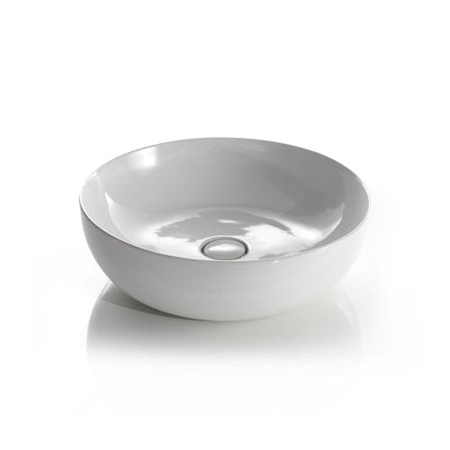 Lavabo da appoggio - L615 - A. e T. ITALIA - in ceramica / rotondo / senza foro
