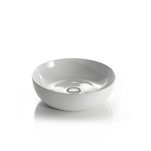 Lavabo da appoggio - L671 - A. e T. ITALIA - in ceramica / rotondo / senza foro