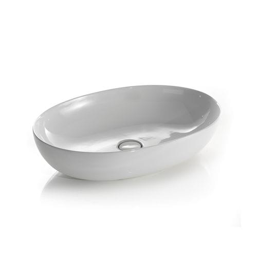Lavabo da appoggio - L616 - A. e T. ITALIA - in ceramica / ovale / senza foro