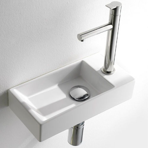 Lavandino da appoggio - L319 - A. e T. ITALIA - sospeso / rettangolare / in ceramica