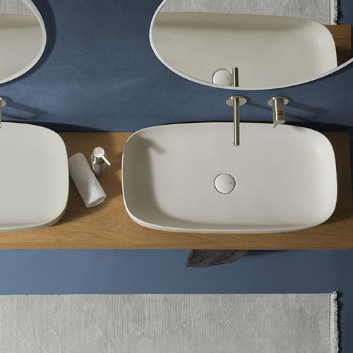 Lavabo da appoggio - L680 - A. e T. ITALIA - in ceramica / rettangolare / senza foro