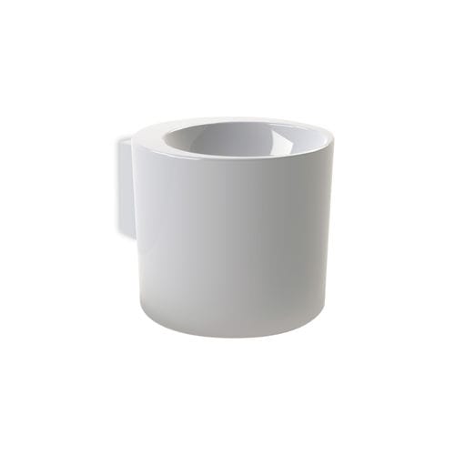 Lavabo sospeso - L102 - A. e T. ITALIA - in ceramica / rotondo / senza foro