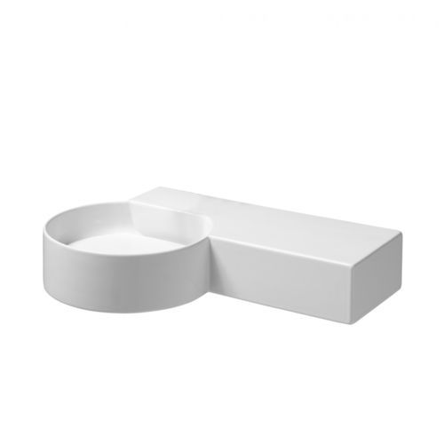Lavandino da appoggio - L325 - A. e T. ITALIA - sospeso / rotondo / in ceramica
