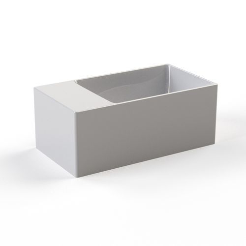 Lavandino sospeso - L661 - A. e T. ITALIA - rettangolare / in ceramica
