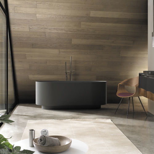 Vasca da bagno ovale - FLY  - A. e T. ITALIA - ad isola / per ambiente abitativo / in ceramica
