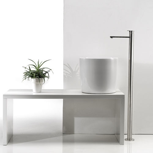 Lavabo da appoggio - L106 - A. e T. ITALIA - in ceramica / rotondo / senza foro