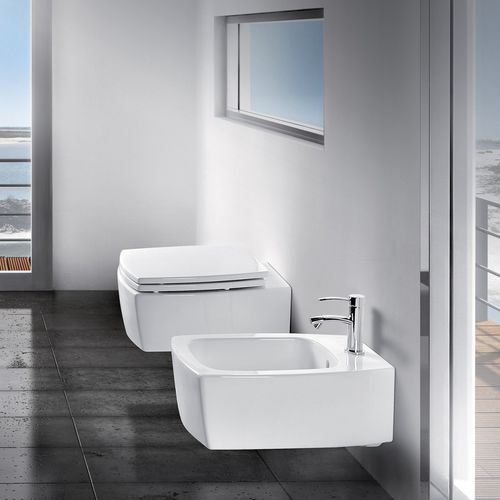 WC sospeso - S521 - A. e T. ITALIA - in ceramica / per uso residenziale / quadrato