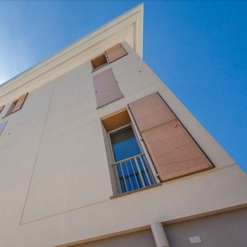 Persiana scorrevole - LINE - METRA Building - in alluminio / aspetto legno / per finestra