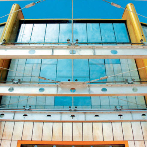 Facciata continua in pannelli - POLIEDRA-SKY GLASS 180 - METRA Building - in vetro / in acciaio inossidabile / trasparente