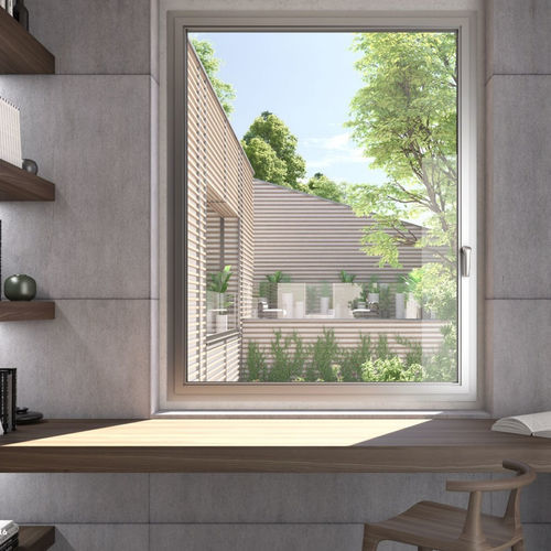 Finestra in vetro - NC 65 HES SLIM - METRA Building - a battente / a tripli vetri / ad anta singola