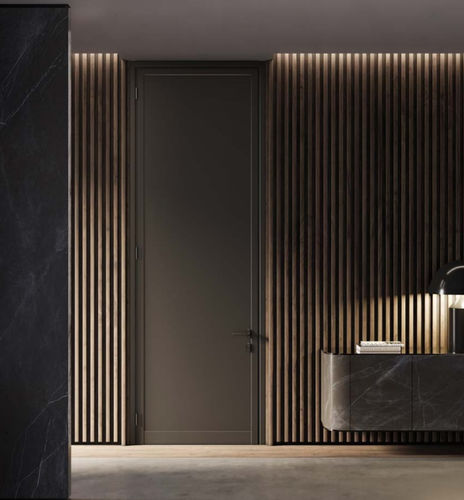 Porta da interno - COPLANAR  - METRA Building - in legno / in vetro / in alluminio