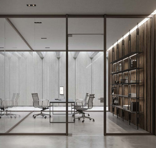 Parete fissa - METRA Building - scorrevole / in vetro / professionale
