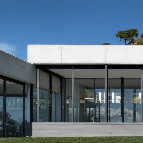 Vetrata scorrevole - NC-S 175 HES LUX - METRA Building - in alluminio / a doppi vetri / a 2 ante