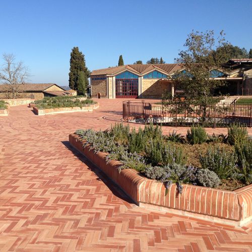 Pavé in terracotta - TAGLIO FILO  - Manetti Gusmano & figli - Sannini Impruneta - da esterno / per terrazza / da giardino