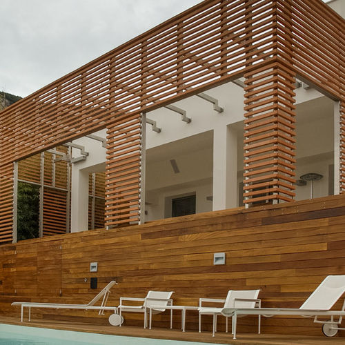 Frangisole in terracotta - QUADRELLO  - Manetti Gusmano & figli - Sannini Impruneta - per facciata / orizzontale / fisso