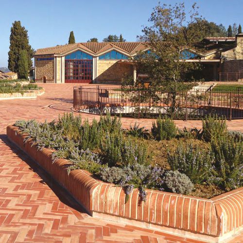 Bordura da giardino - TAGLIO FILO  - Manetti Gusmano & figli - Sannini Impruneta - in terracotta / da esterno / rettangolare