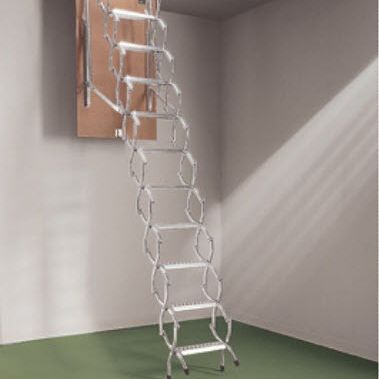 Scala retrattile per mansarda - ZX - Mobirolo - a fisarmonica / in alluminio / per uso residenziale