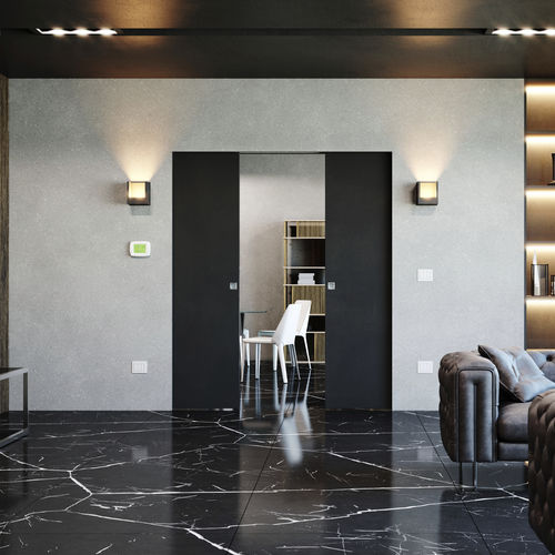 Porta da interno - ABSOLUTE ENERGY: DOUBLE DOOR - Ermetika - in legno / scorrevole / contemporanea