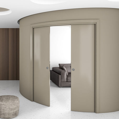 Porta da interno - Arkimede - Ermetika - in legno / scorrevole / contemporanea