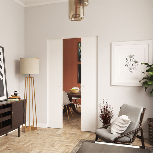 Porta da interno - ABSOLUTE EVO: DOUBLE DOOR - Ermetika - in legno / scorrevole / contemporanea