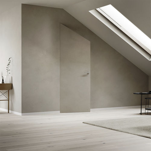 Porta da interno - ABSOLUTE SWING: TRAPEZOIDAL - Ermetika - in legno / battente / contemporanea