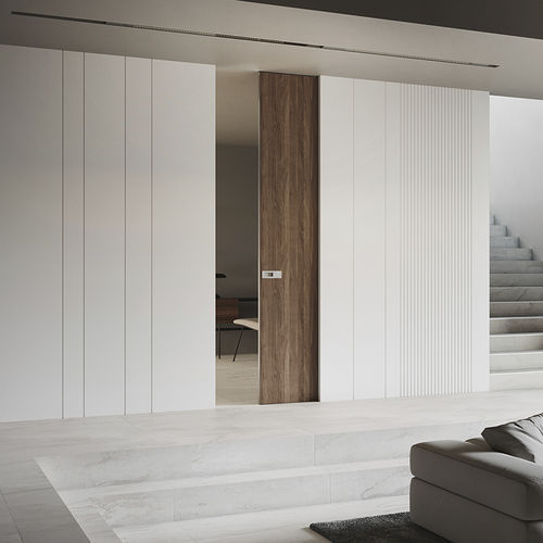 Porta da interno - ABSOLUTE EVO: FULL HEIGHT - Ermetika - in legno / in alluminio / scorrevole