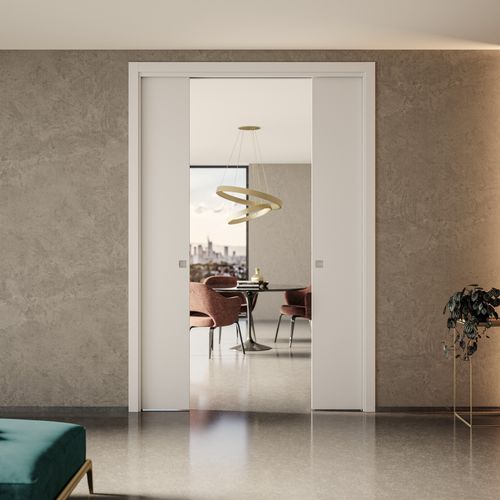 Porta da interno - Evolution - Ermetika - in legno / scorrevole / contemporanea