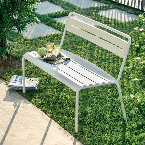 Panca da giardino contemporanea - Star - EMU - in acciaio / con schienale / senza braccioli