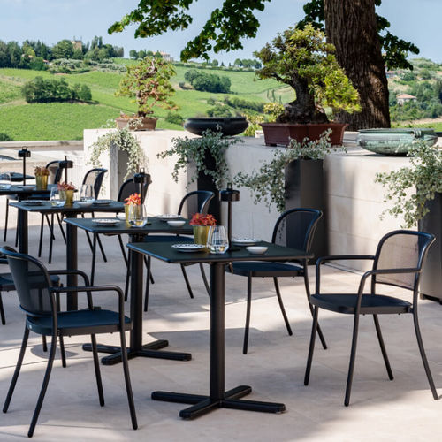 Sedia contemporanea - Café - EMU - da interno / da esterno / in acciaio