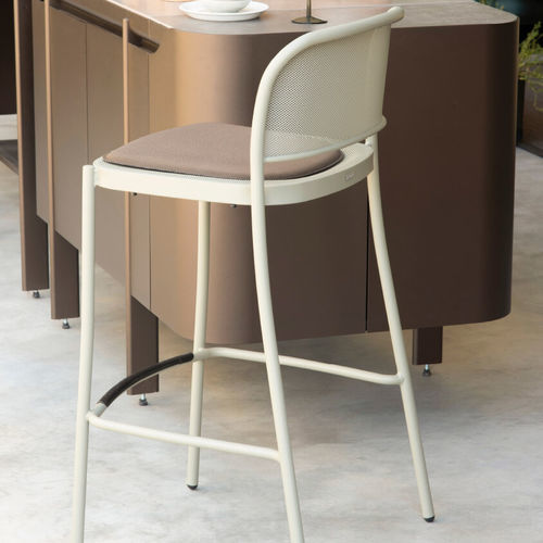 Sedia alta contemporanea - Café - EMU - da interno / da esterno / in acciaio