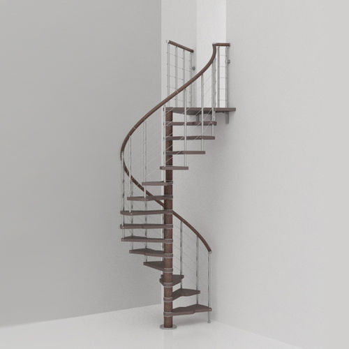 Scala a chiocciola - GENIUS 010 + 2:EASY - FONTANOT - ALBINI & FONTANOT - con gradini in legno / con struttura in acciaio inossidabile / contemporanea