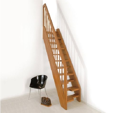 Scala dritta - OXA : MINI - FONTANOT - ALBINI & FONTANOT - con gradini in legno / con struttura in legno / contemporanea