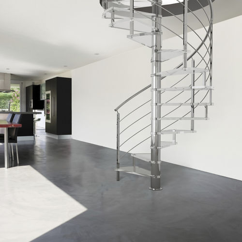 Scala a chiocciola - LAFONT : SPIRA - FONTANOT - ALBINI & FONTANOT - con gradini in vetro / con struttura in acciaio inossidabile / contemporanea