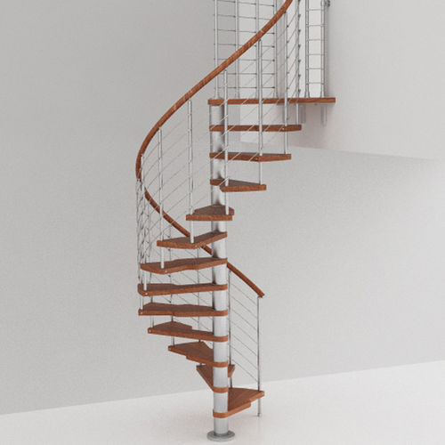 Scala a chiocciola - GENIUS 060 + 2:EASY - FONTANOT - ALBINI & FONTANOT - con gradini in legno / con struttura in metallo / contemporanea