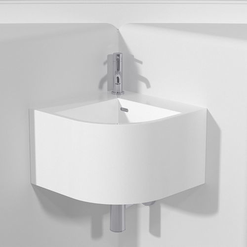Lavabo sospeso - ANGLE - Technova S.r.l. - in Pietraluce® / personalizzabile / d'angolo