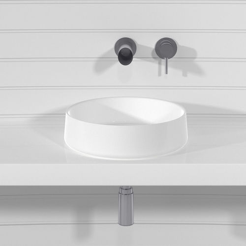 Lavabo da appoggio - KOR  - Technova S.r.l. - in Pietraluce® / personalizzabile / bicolore