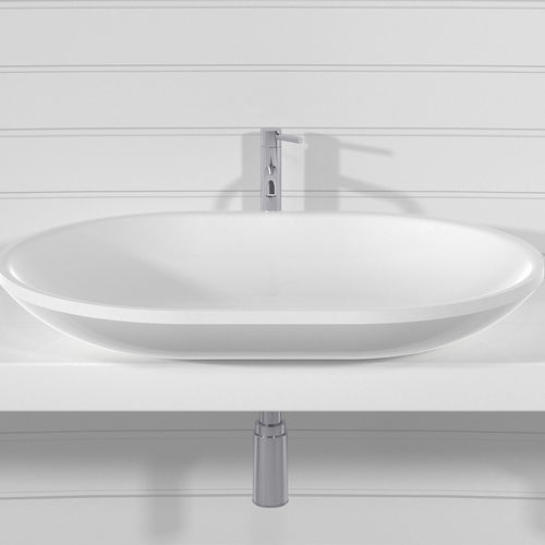 Lavabo da appoggio - CONCA - Technova S.r.l. - in Pietraluce® / personalizzabile / bicolore