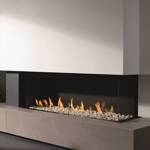 Camino a gas - LUNA DIAMOND 1300 CL/CR - M-Design - da incasso / ad angolo / con focolare chiuso