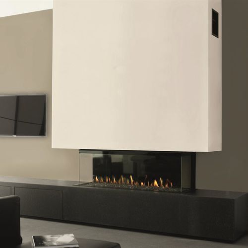 Camino a gas - LUNA DIAMOND 1300 DC - M-Design - da incasso / a 3 facce / con focolare chiuso
