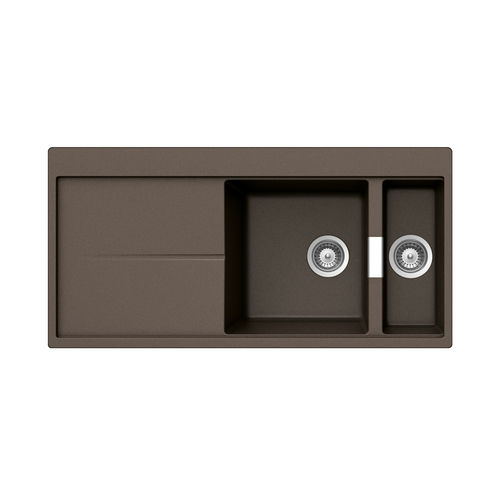 Lavello a 2 vasche - HORIZONT: D-150 - Schock - con gocciolatoio / in composito / da incasso