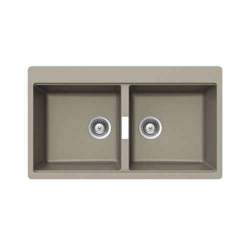 Lavello a 2 vasche - HORIZONT: N-200 - Schock - senza gocciolatoio / in composito / da incasso
