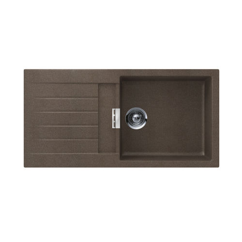Lavello a 1 vasca - SIGNUS: D-100 L   - Schock - con gocciolatoio / in composito / da incasso