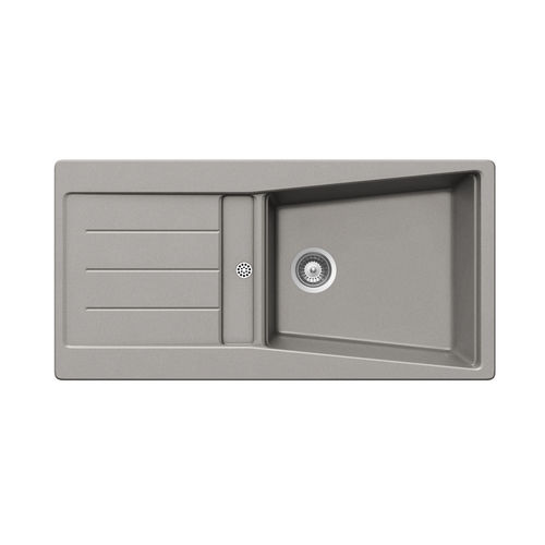 Lavello a 1 vasca - CITY: D-100 L - Schock - con gocciolatoio / in composito / da incasso