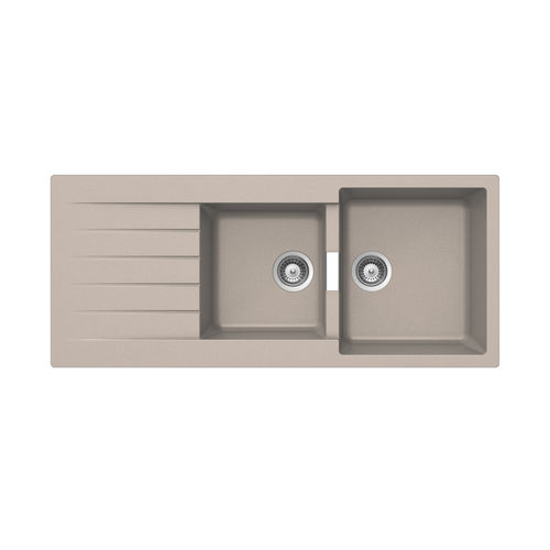 Lavello a 2 vasche - PRIMUS: D-200 - Schock - con gocciolatoio / in composito / da incasso