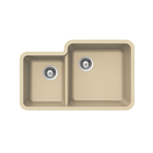 Lavello a 2 vasche - SOLIDO: N-175	 - Schock - senza gocciolatoio / in composito / da incasso