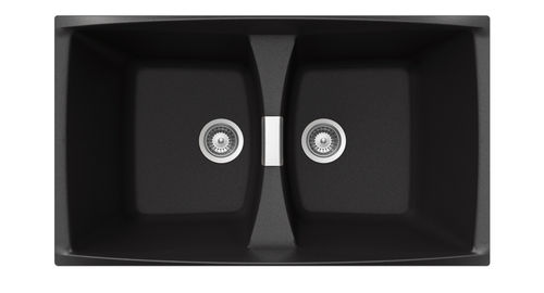 Lavello a 2 vasche - VENUS: N-200 - Schock - senza gocciolatoio / in composito / da incasso
