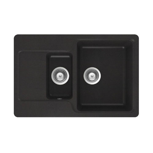 Lavello a 2 vasche - MANHATTAN: D-150 - Schock - con gocciolatoio / in composito / da incasso